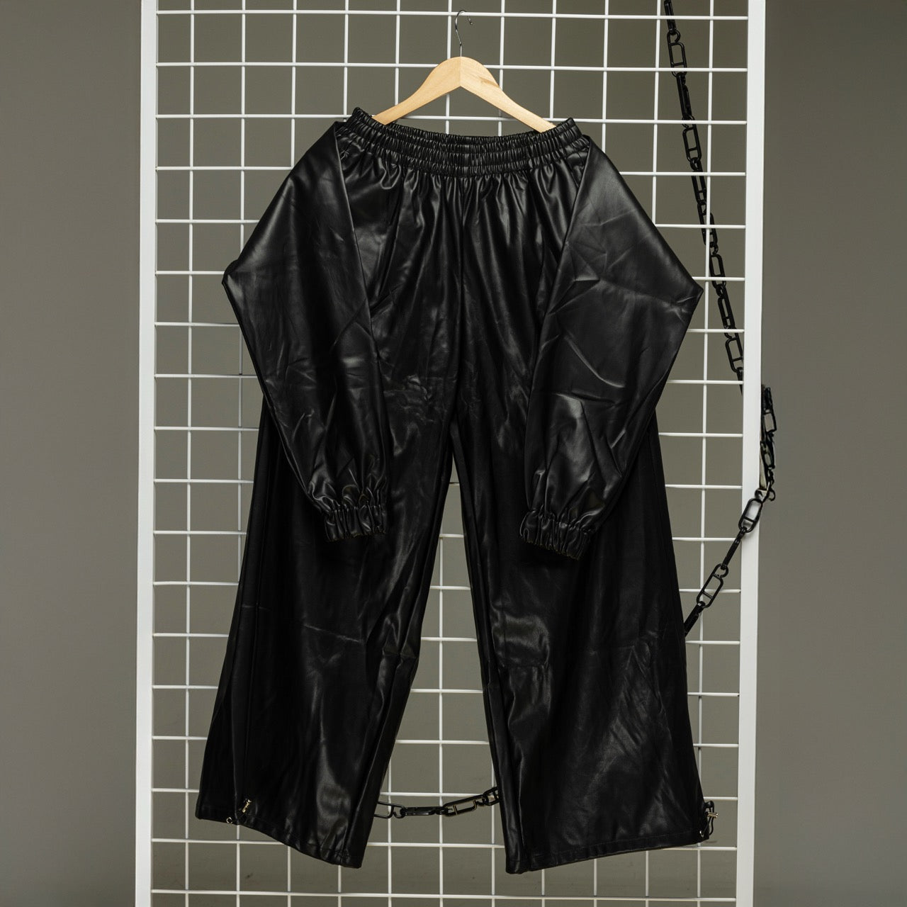 Satin Rouge Knot Pants