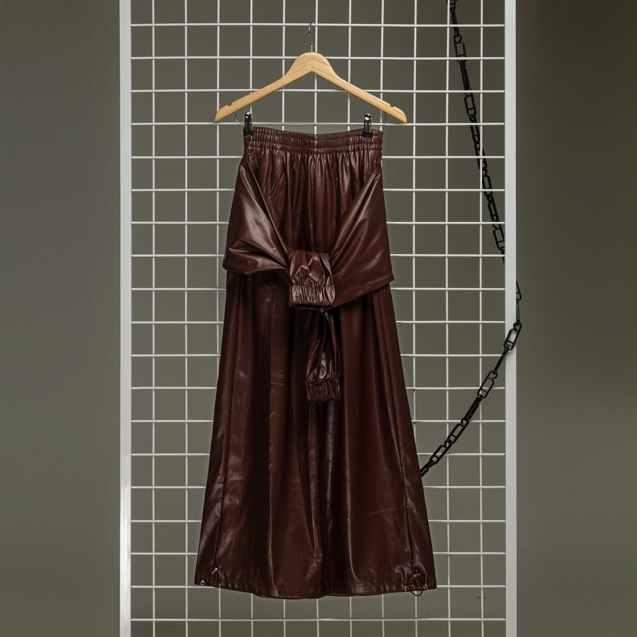 Satin Rouge Knot Pants