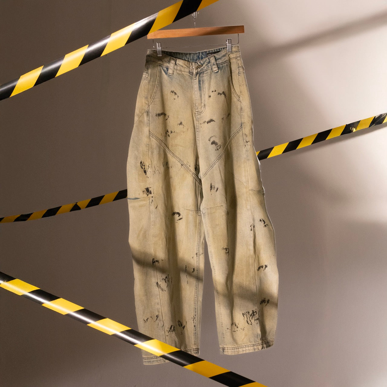 Sage Rust Graffiti Denim