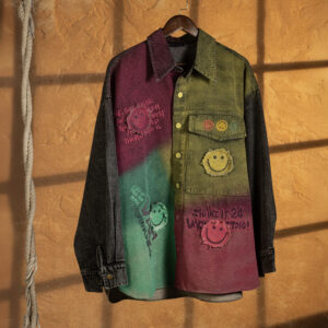 graffiti fade block jacket