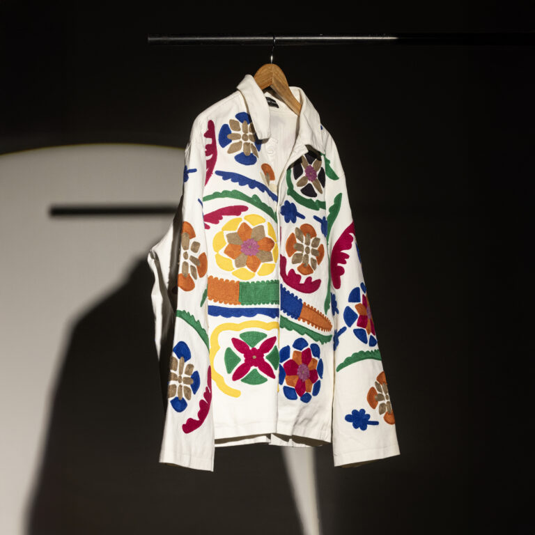 canvas bloom embroidered jacket