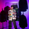 canvas bloom embroidered jacket