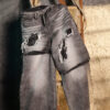 obsidian fade cargo denims (for winters)